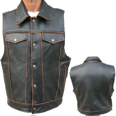 Mens motorcycle vests